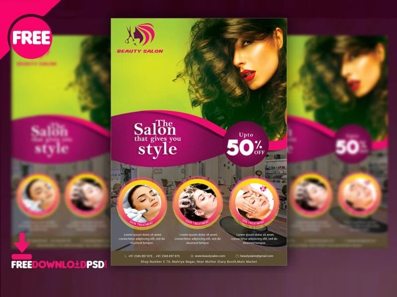 Beauty Salon Flyer PSD
