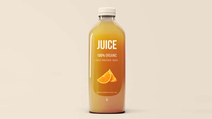 Big Glass Juice Bottle Mockup