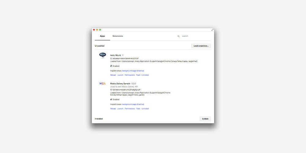Chrome Apps and Extensions Developer Tool