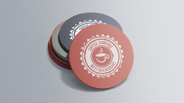 Circular Coaster Mockup