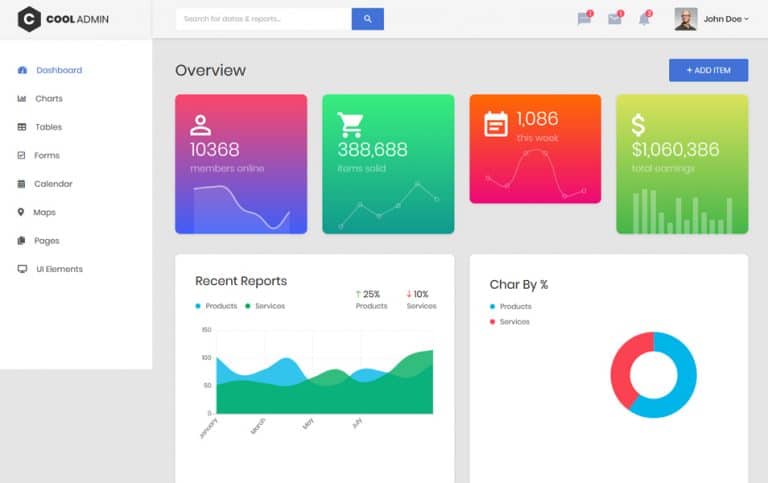 100+ Best Free Bootstrap Admin Templates » CSS Author
