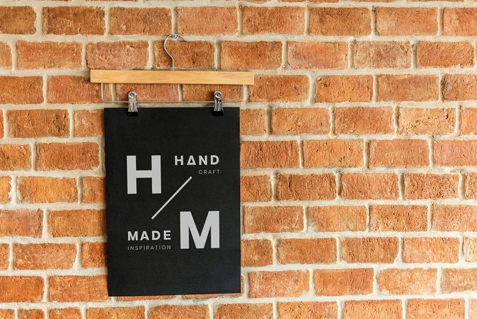 Design on a Clothes Hanger Poster Mockup