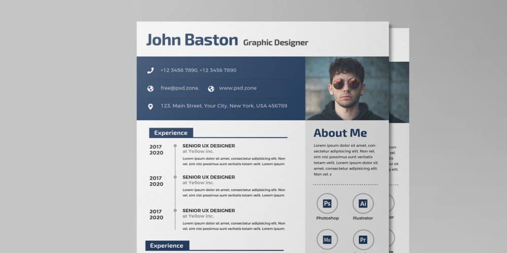 Designer Resume Template PSD