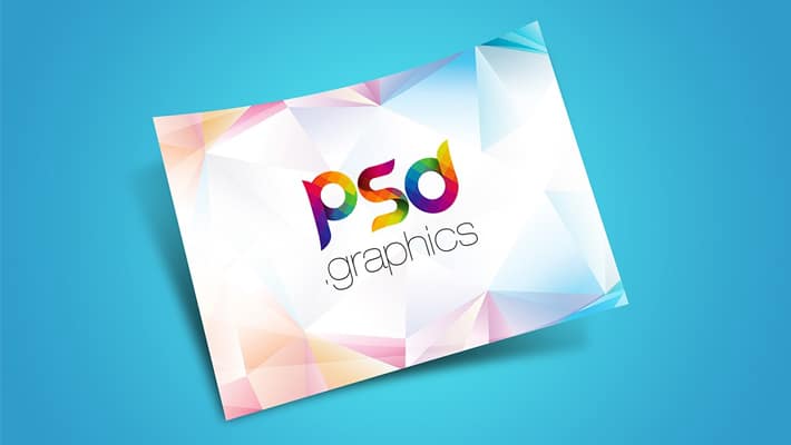 Floating Horizontal Flyer Mockup PSD