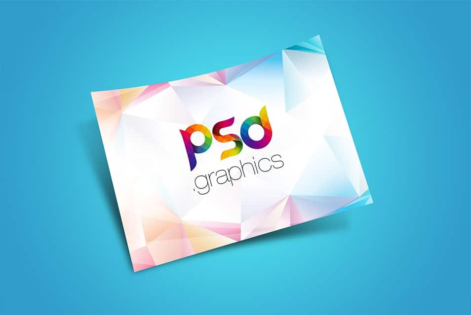 Floating Horizontal Flyer Mockup PSD