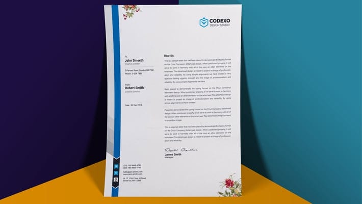 Free A4 Flyer / Letterhead Mockup PSD