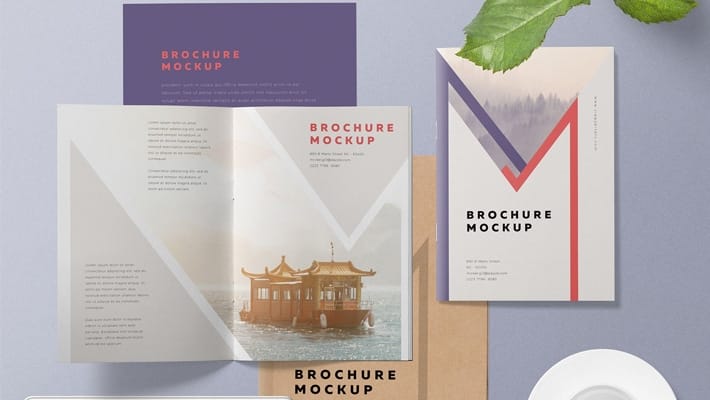 Free A5 Brochure Mockup PSD