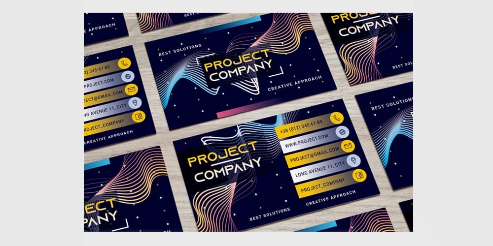 Free Corporate Company Business Card PSD