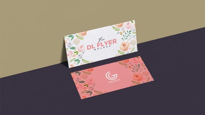 Free Dl Flyer MockUp PSD Template