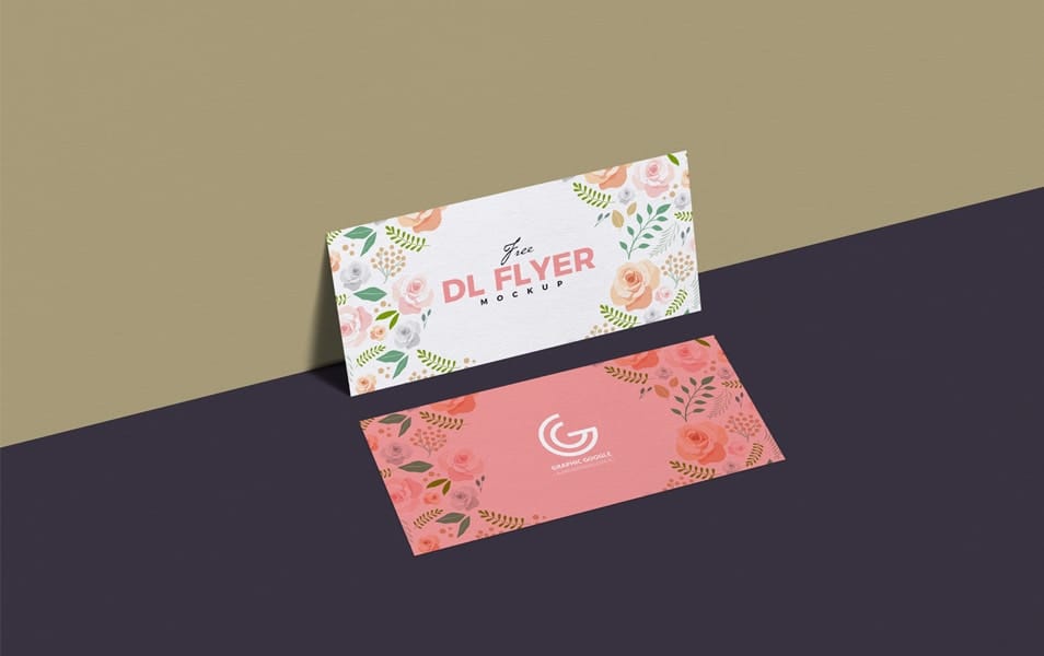 Free Dl Flyer MockUp PSD Template