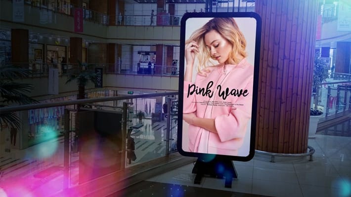 Free Instore Advertising Billboard Mockup PSD