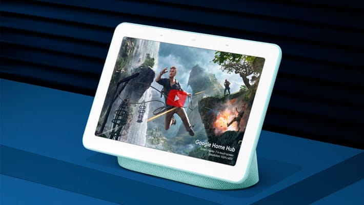 Free Isometric Google Home Hub Mockup PSD