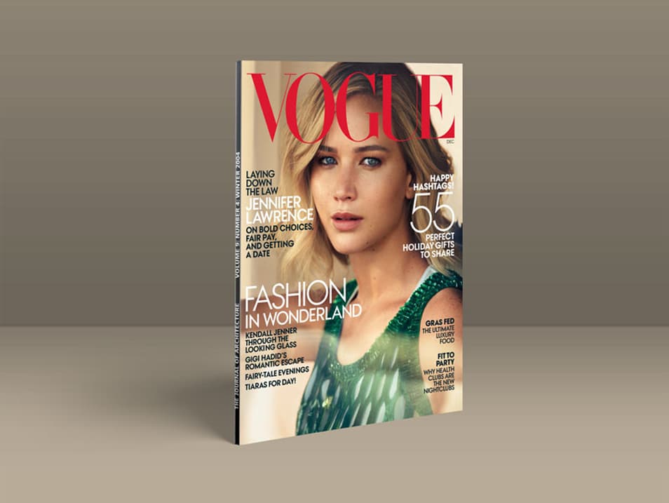 Free Magazine Title Mockup PSD