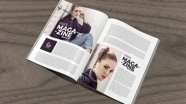 Free Open Magazine Mockup