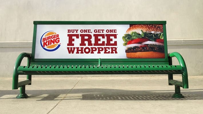 Free Outdoor Advertising Bus Stop Bench Mockup PSD