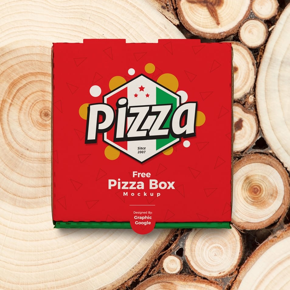 Free Pizza Box Mockup