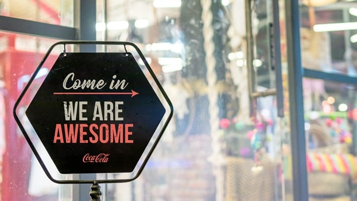 Free Standing Open / Closed Metal Shop Sign Mockup PSD