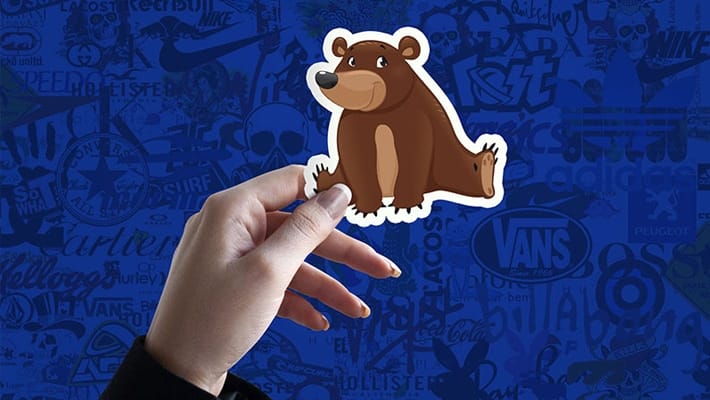 Free Sticker Mockup PSD