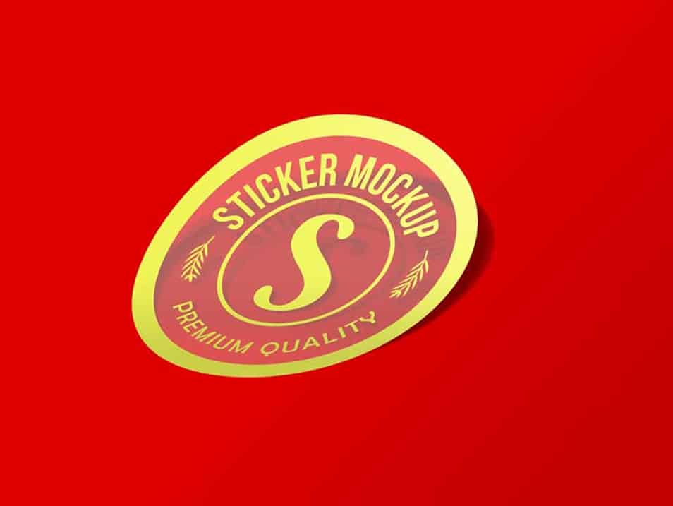 Free Sticker Mockup PSD