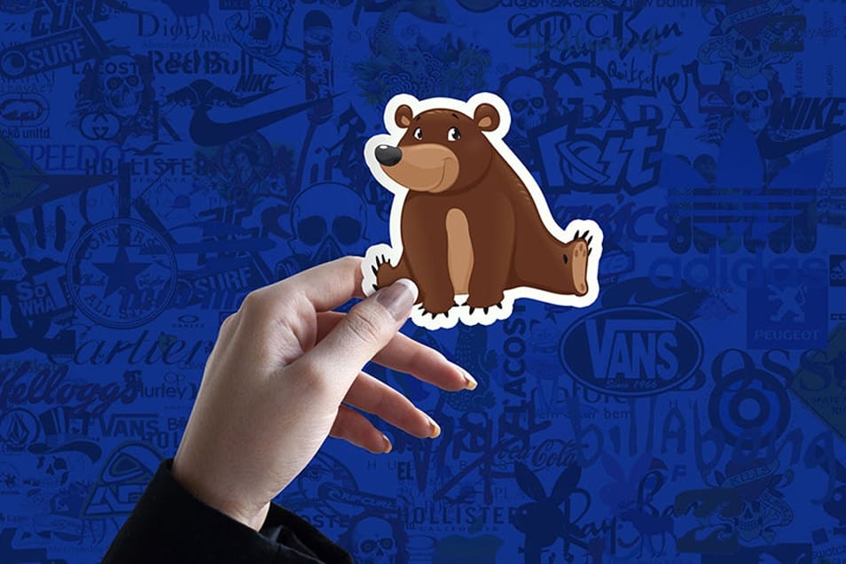 Free Sticker Mockup PSD