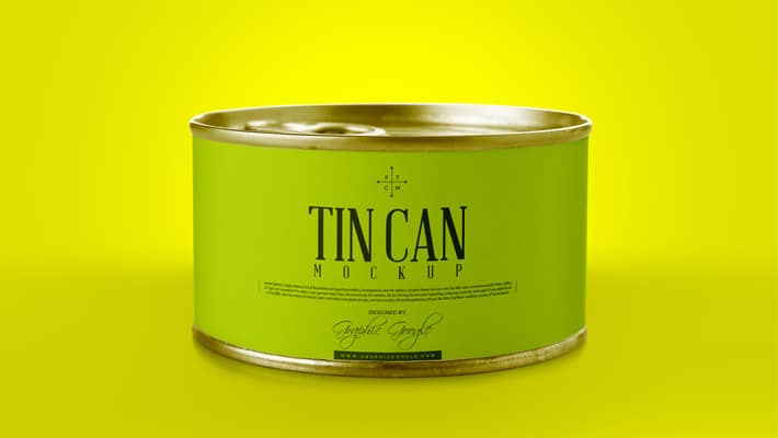 Free Tin Can Mockup PSD