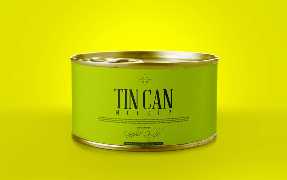Free Tin Can Mockup PSD