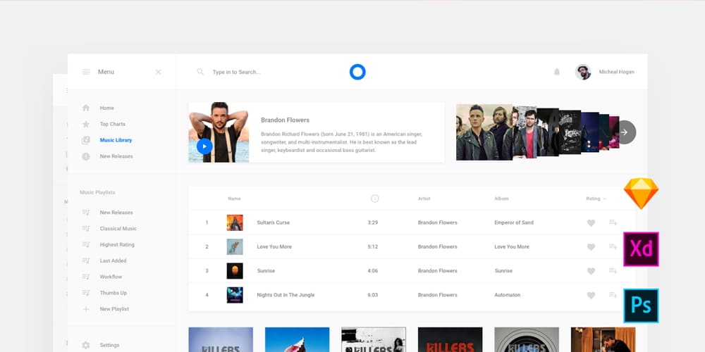 Free Web Music Template