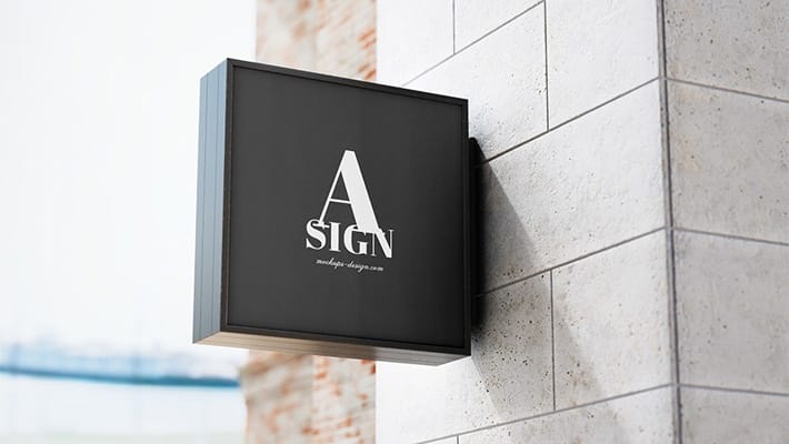 Free Hanging Sign Mockup