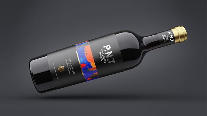 Free Wine Bottle Mockup