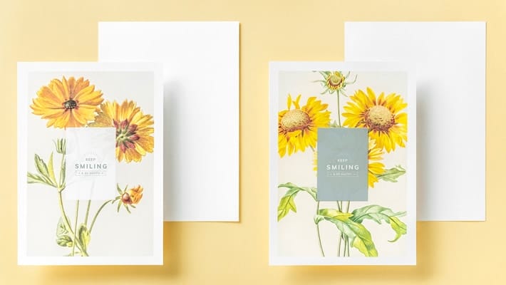 Keep Smiling Greeting Card Mockup