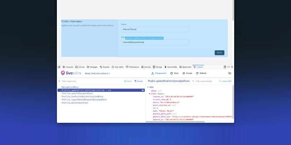 Best Chrome Extensions for Designers 56 Livewire devtools