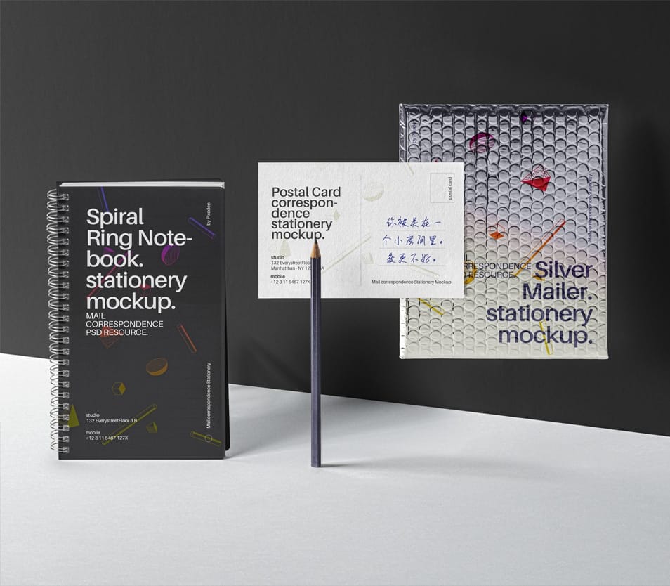 Mailing PSD Stationery Mockup Set 