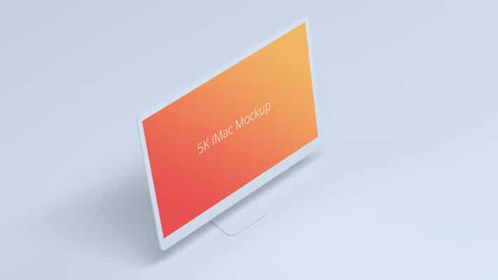 Minimal Light 5K iMac Mockup