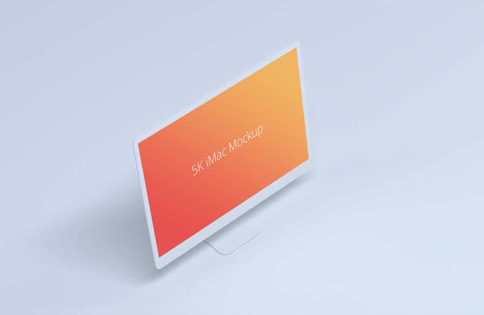 Minimal Light 5K iMac Mockup