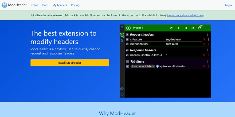 Best Chrome Extensions for Designers 156 ModHeader