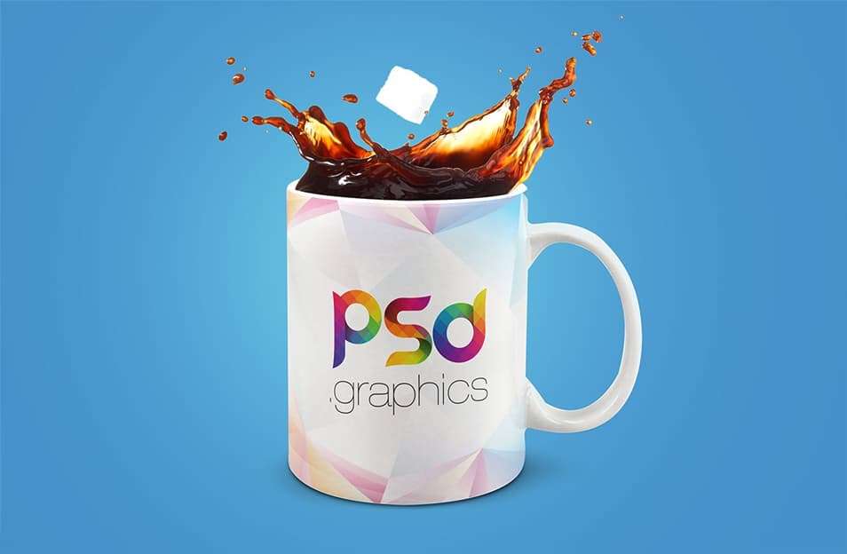 Mug Splash Mockup PSD