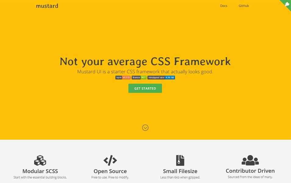 100+ Best CSS Frameworks for Responsive Design 47 Mustard UI