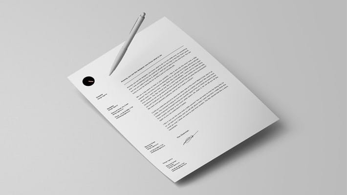 PSD Letterhead Mockup