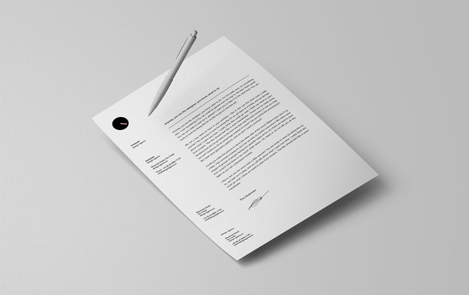 PSD Letterhead Mockup