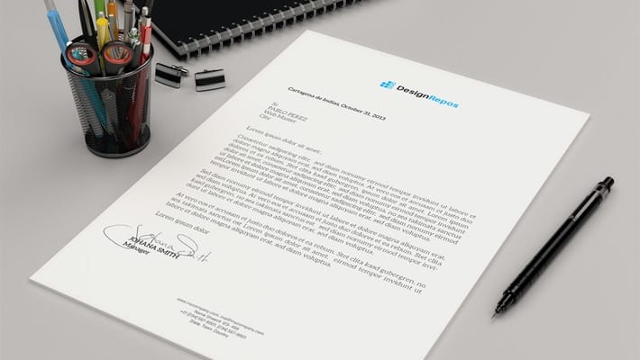 Free Perspective A4 paper Mockup