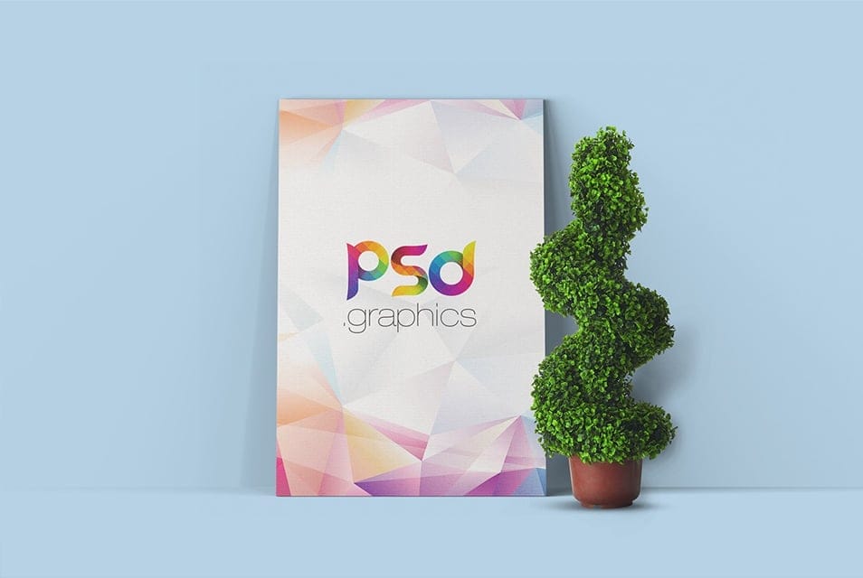 Poster Canvas Mockup PSD