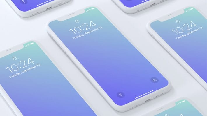 Professional iPhone X Screens Mockup
