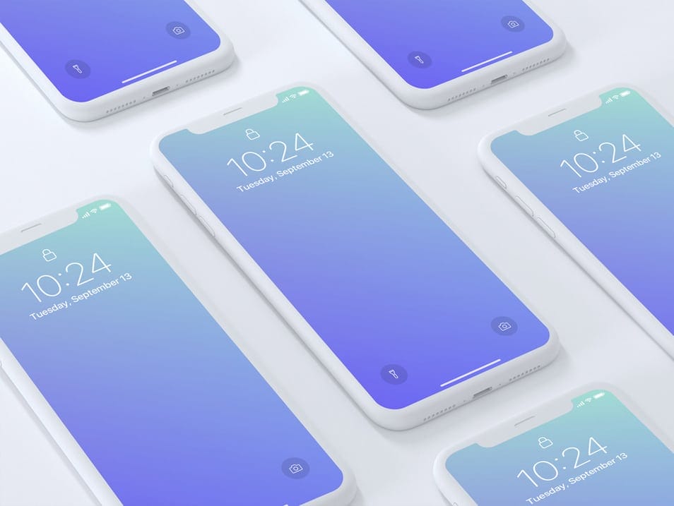 Professional iPhone X Screens Mockup