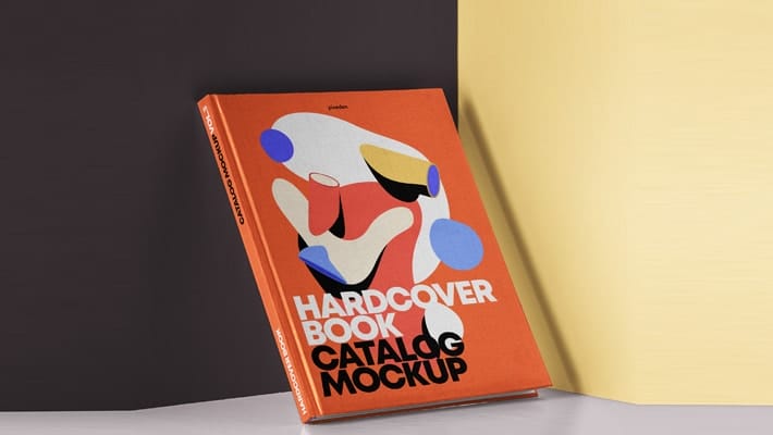 PSD Hardcover Book Catalog Mockup