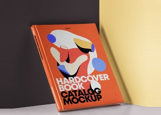 PSD Hardcover Book Catalog Mockup