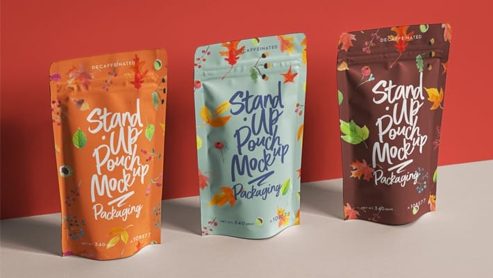 PSD Stand-Up Pouch Packaging Mockup