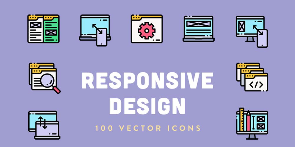 Responsive Design Icons Vector 