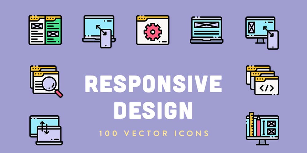 Latest Collection of Free SVG Icons & Illustrations 242 Responsive Design Icons Vector