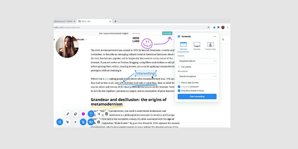 Best Chrome Extensions for Designers 49 Screenity