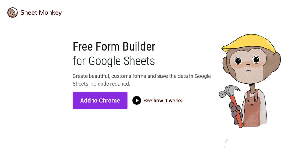 Best Chrome Extensions for Designers 136 Sheet Monkey Form Builder